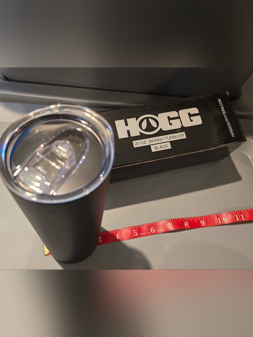 HOGG 20 oz Powder Coated Skinny Tumbler with Clear Lid